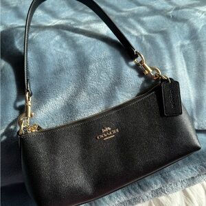 Coach Black Charlotte Leather Shoulder Bag